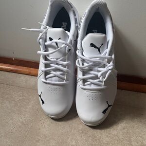 Puma Classic White Shoes with Black Accents